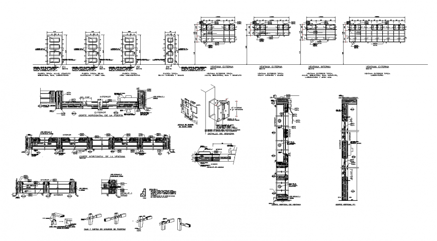 Door construction detail drawing in dwg AutoCAD file.