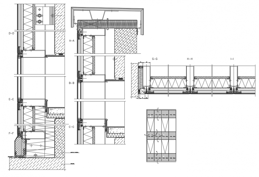 Door coupling and door installation cad drawing details dwg file