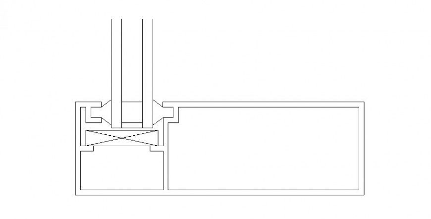 Door coupling auto-cad drawing details dwg file
