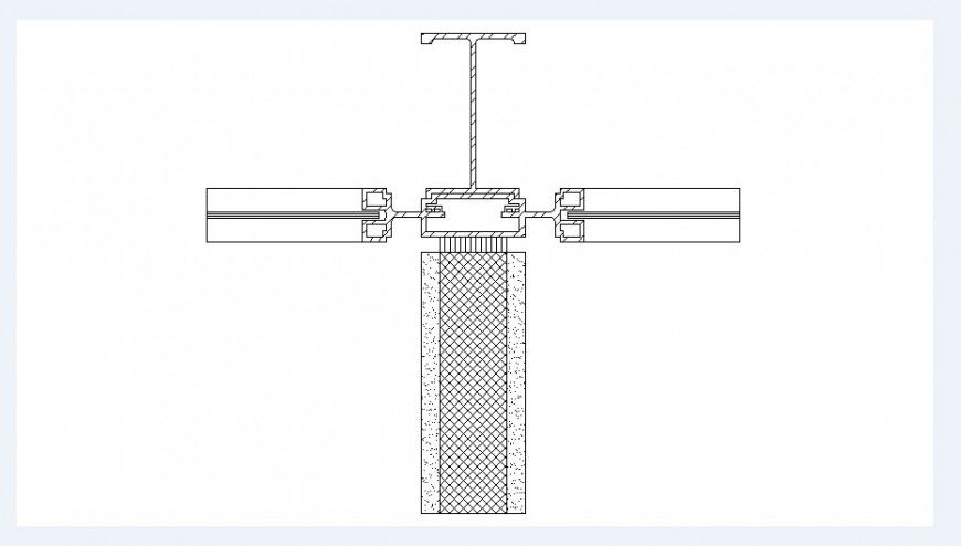 Door coupling section and installation drawing details dwg file