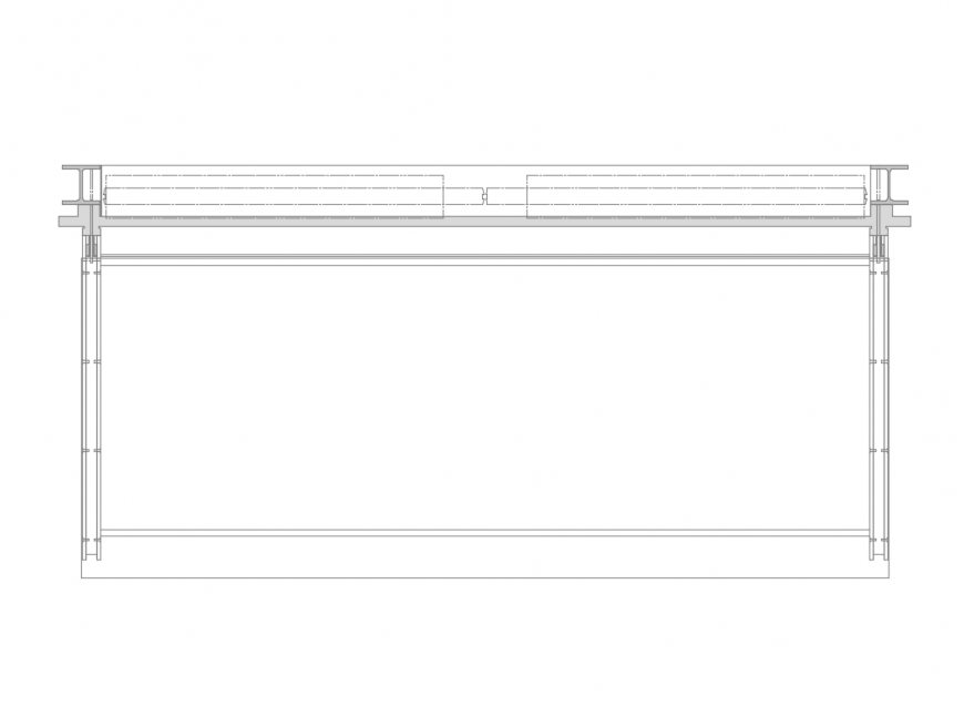 Door curtain frame front elevation cad block details dwg file