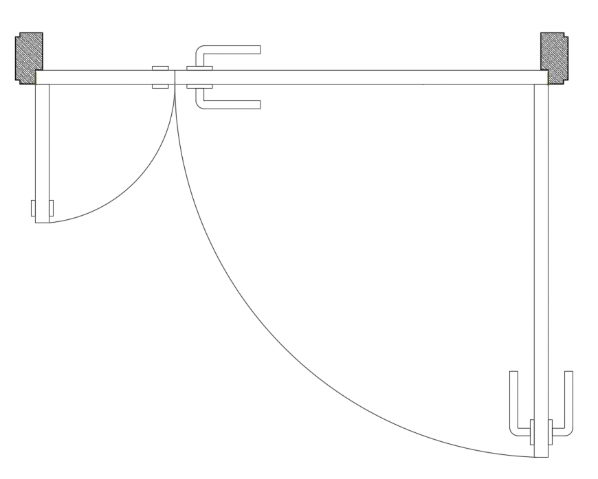 Door detail 2d plan autocad file
