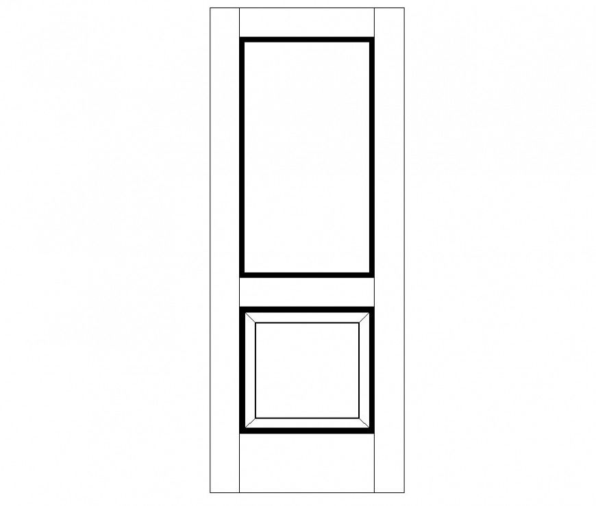 Door elevation 2d view CAD block layout file in autocad format
