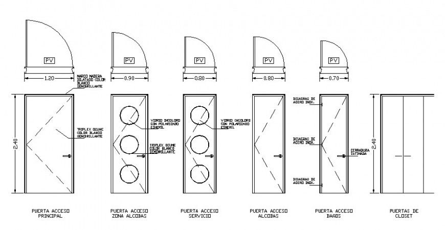 Door elevation and plan drawings 2d view autocad file
