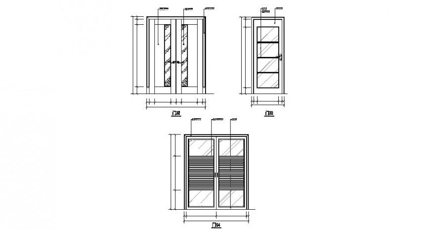 Door elevation cad dwg file