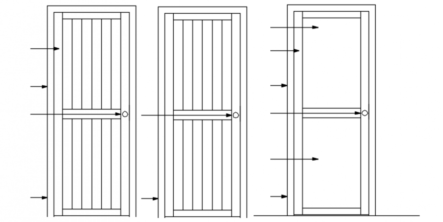 Door elevation in auto cad software