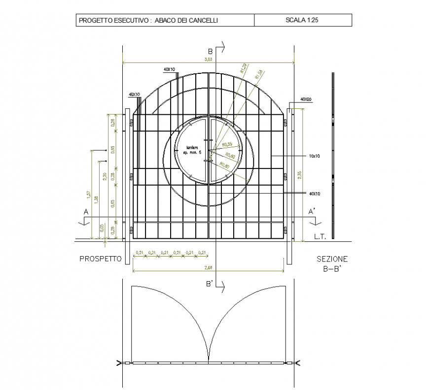 Door elevation with plan design dwg file