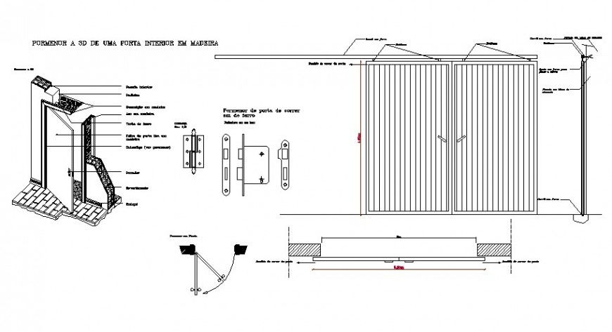 Door fittings details drawing in this autocad file