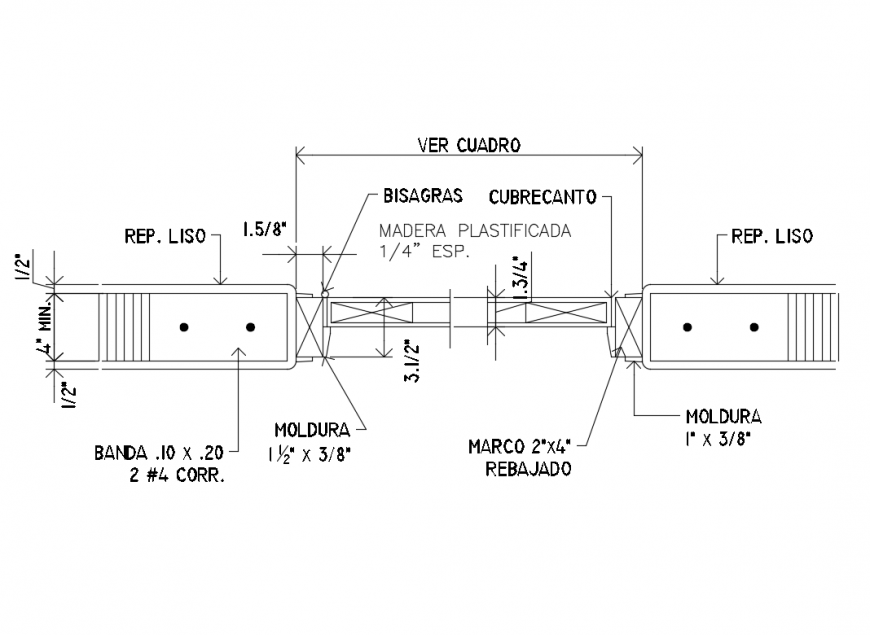 Door frame installation structure cad drawing details dwg file