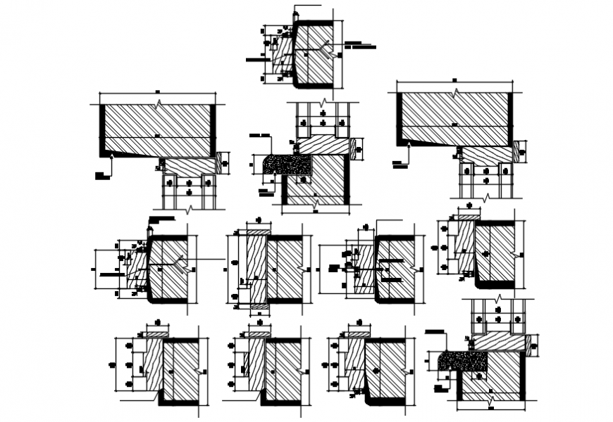 Door frame with detail of furniture in auto cad