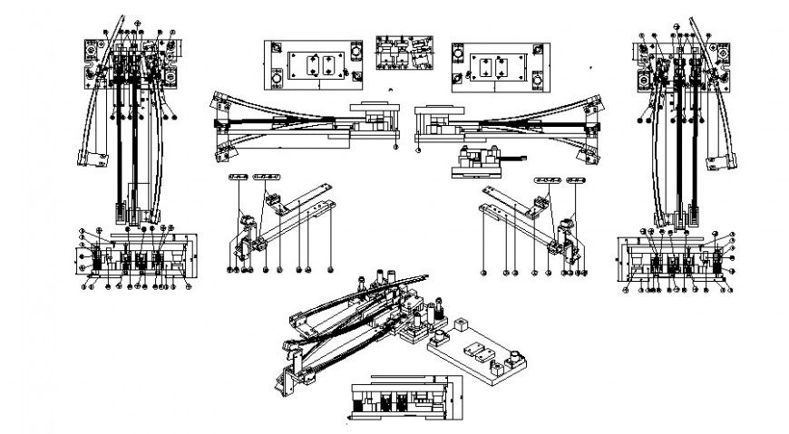 Door frames and installation cad drawing details dwg file