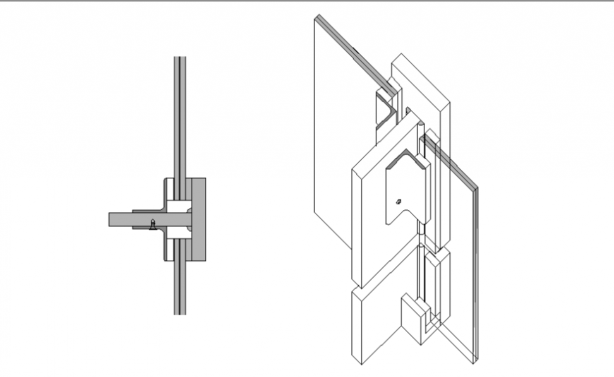 Door installation cad drawing details dwg file