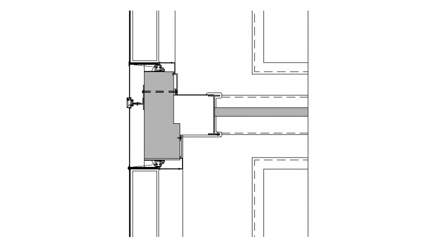 Door lock system detail dwg file