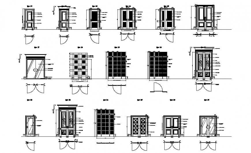 Door Plan & Elevation Detail Block