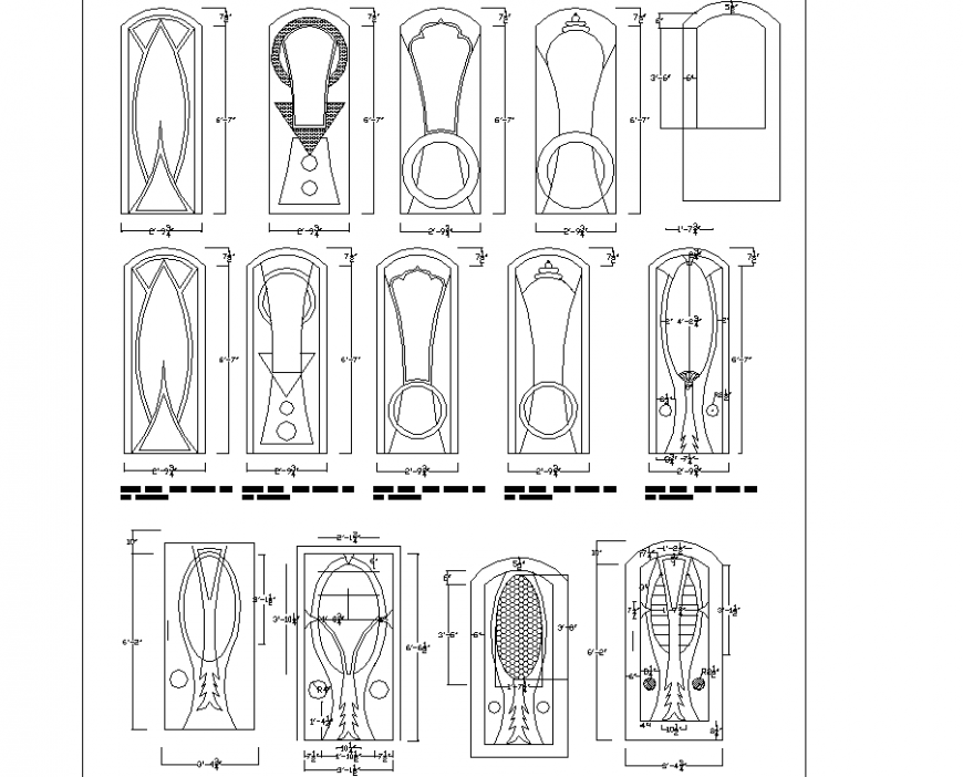Door plan with a detail dwg file.