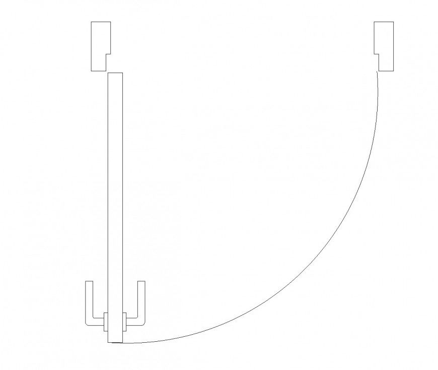 Door set plan view autocad file