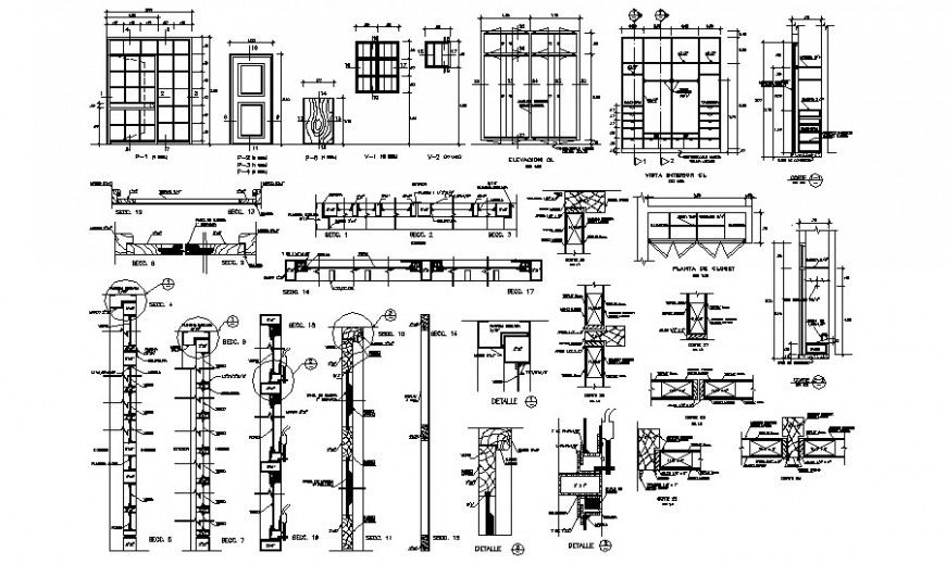 Door window drawings detail 2d view autocad file