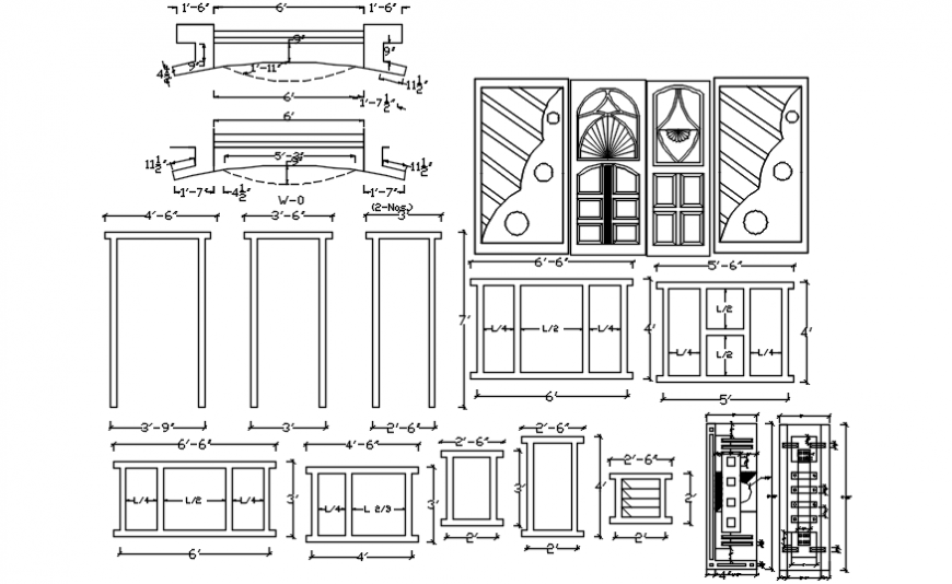 Doors and windows detailing dwg file