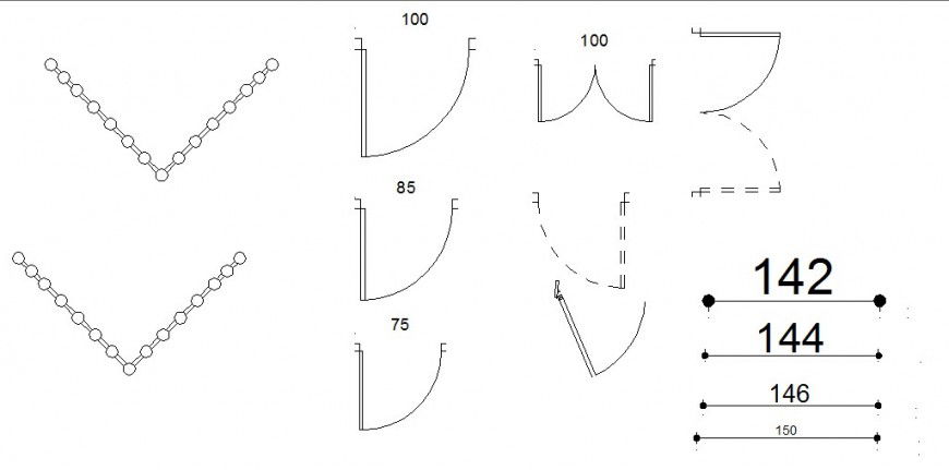 Doors and windows for indoor blocks cad drawing details dwg file