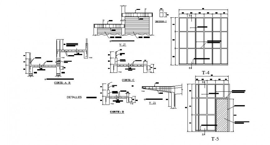 Doors elevation and installation drawing details for school building dwg file