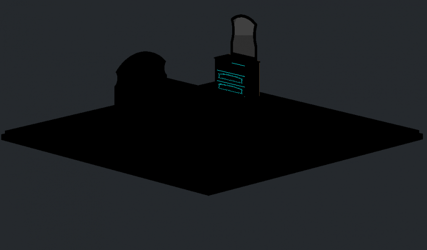 Double Bed Elevation 3D Layout in AutoCAD DWG Format