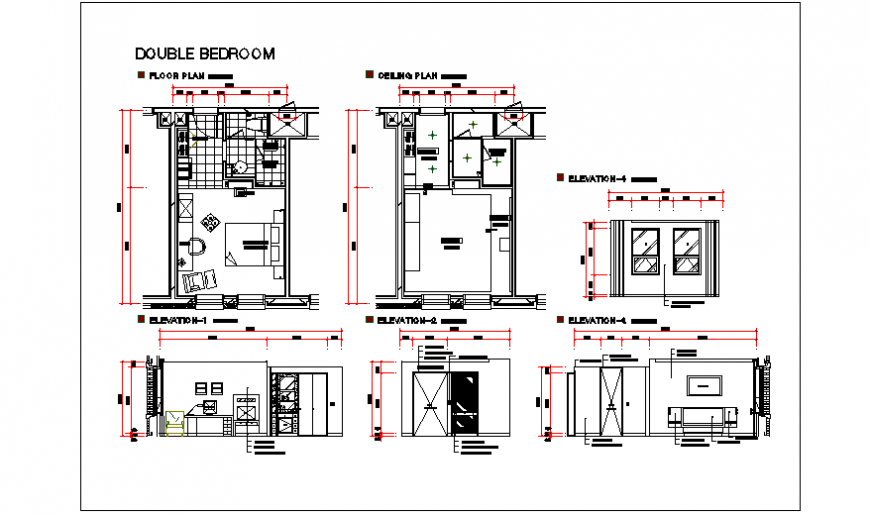 Double Bed room design  Hotel room project design