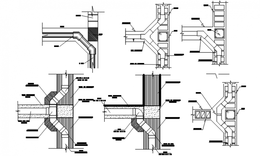 Drain crossing in beam detail