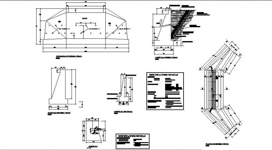 Drainage line of typical football area in auto cad file