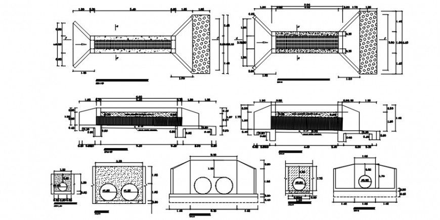 Drainage sewer and road construction cad drawing details dwg file