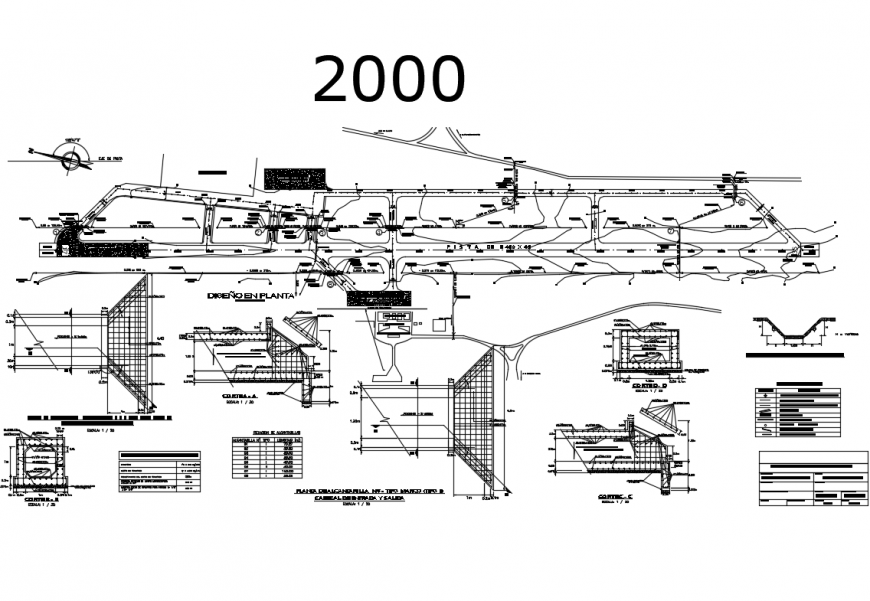 Drainage sewer system constructive plumbing details dwg file