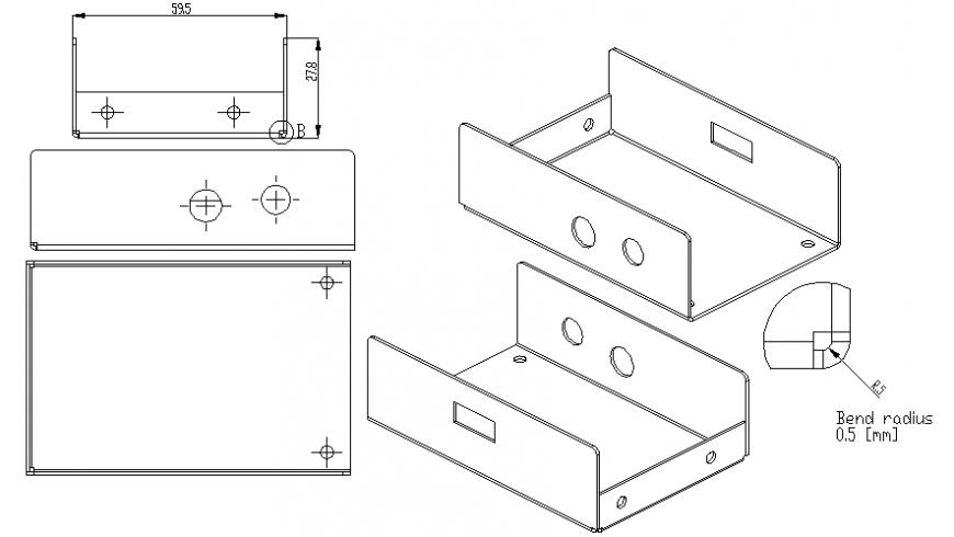 Drawer shelves drawings of furniture units dwg file