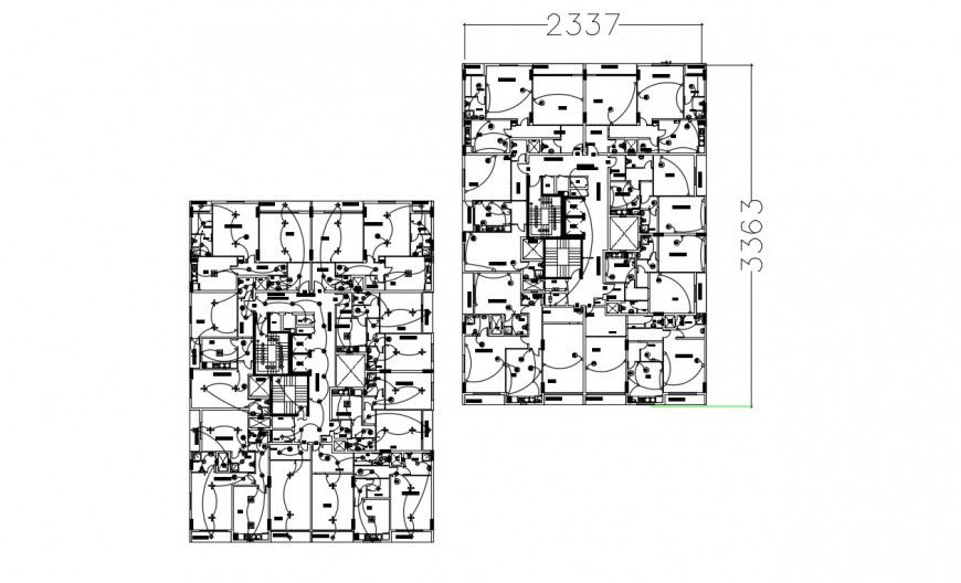 Drawing details of building electrical installation plan dwg file