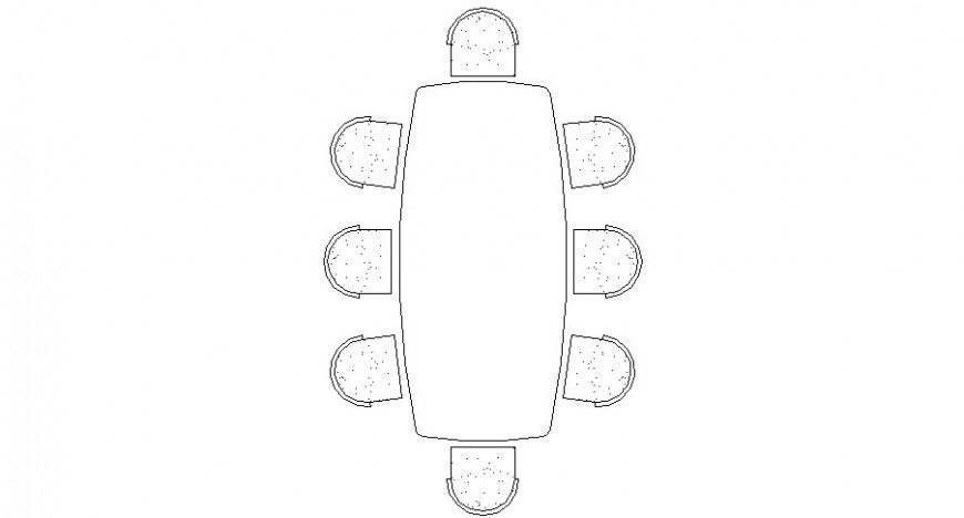 Drawing 2d view of dining table and chair autocad software file
