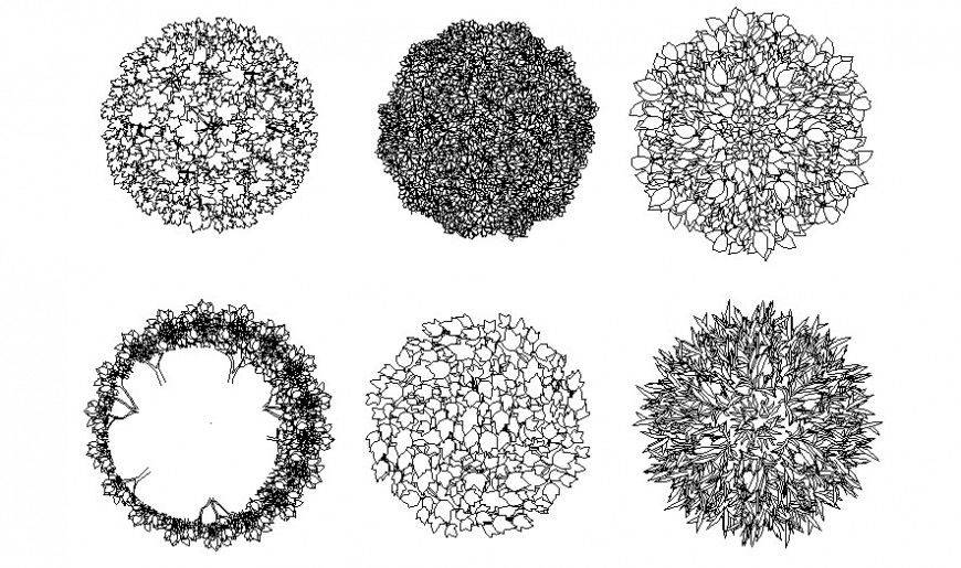 Drawing 2d view of landscaping blocks autocad file