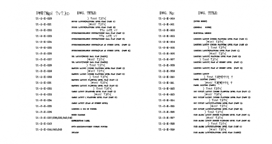 Drawing Detail Title DWG file