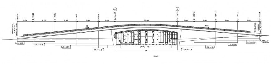 Drawing detailing of bridge CAD structural design dwg file