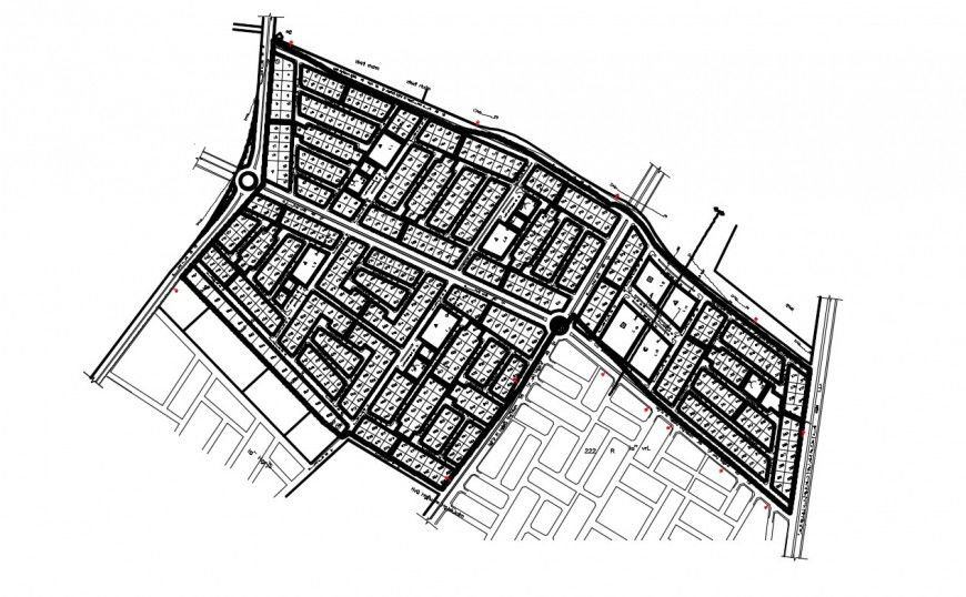 Drawing details of the building area planning dwg file