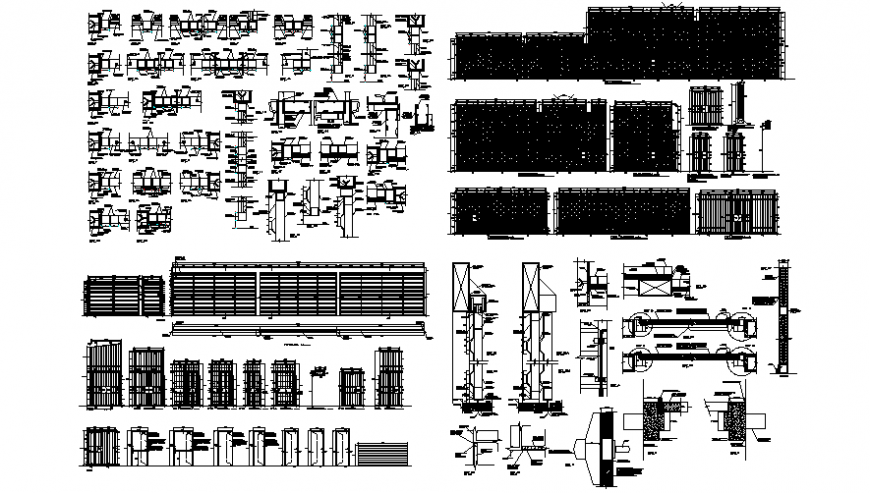 Drawing details of Door blocks and section details in autocad file