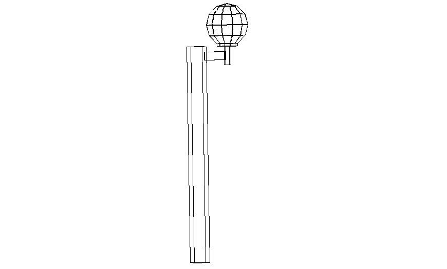 Drawing details of electrical light lamp 2d view autocad file