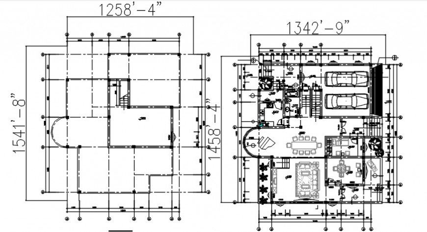 Drawing details of housing living apartment floor plan dwg autocad file