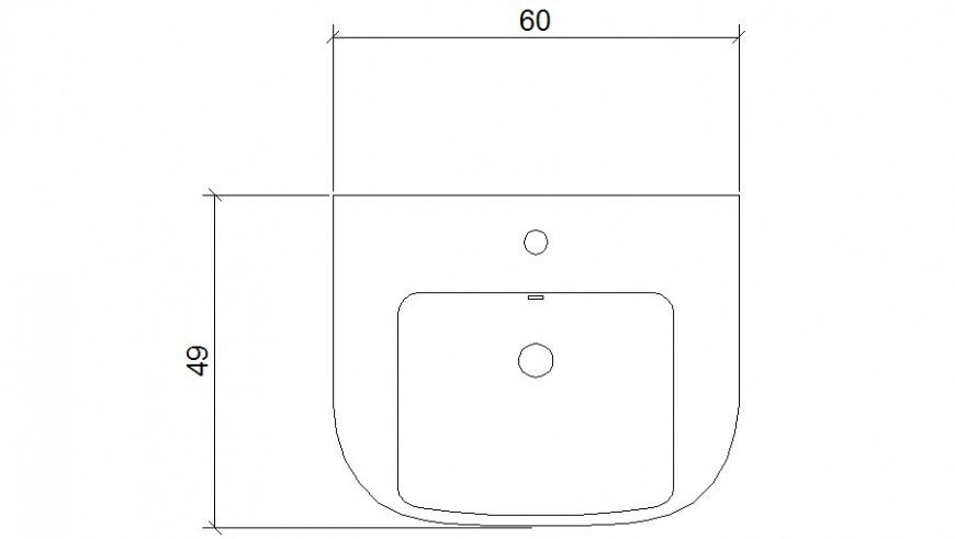 Drawing details of sanitary water closet 2d view autocad software file