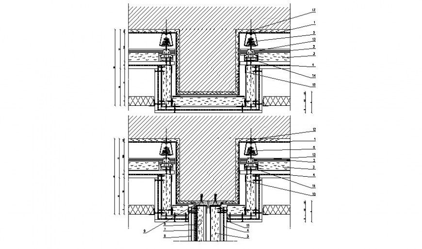 Drawing details of structural blocks 2d view autocad software file