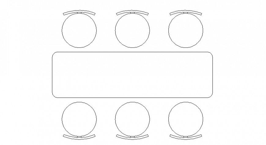 Drawing elevation of the table and chair furniture blocks autocad file