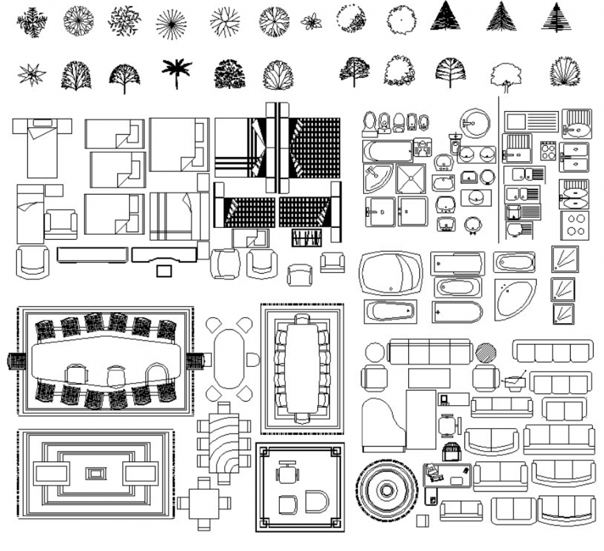 Drawing of 2d blocks AutoCAD file