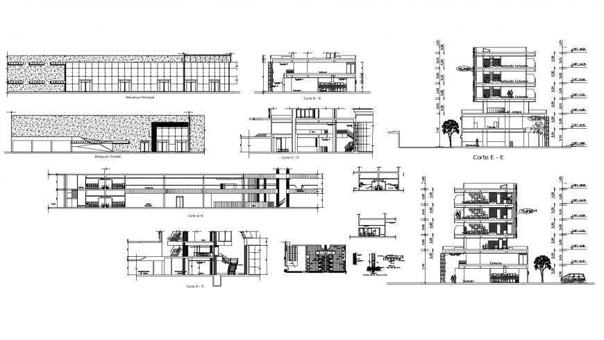Drawing of 2d hotel design model details AutoCAD file