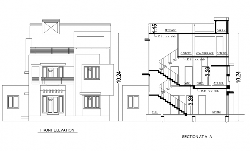 Drawing of 2d house design AutoCAD file