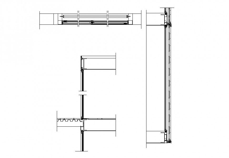 Drawing of 2d sliding glass window detail
