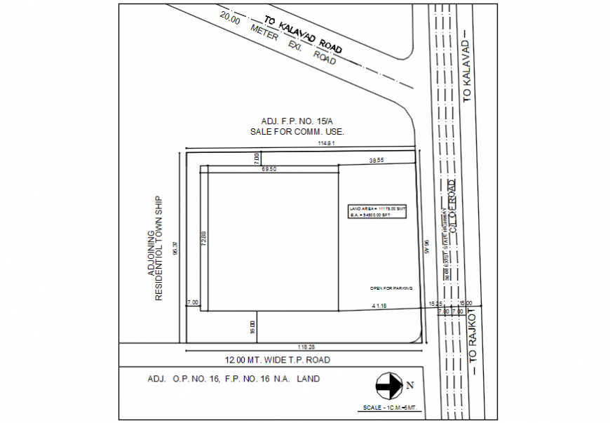 Drawing of a site area 2d view layout details in autocad file
