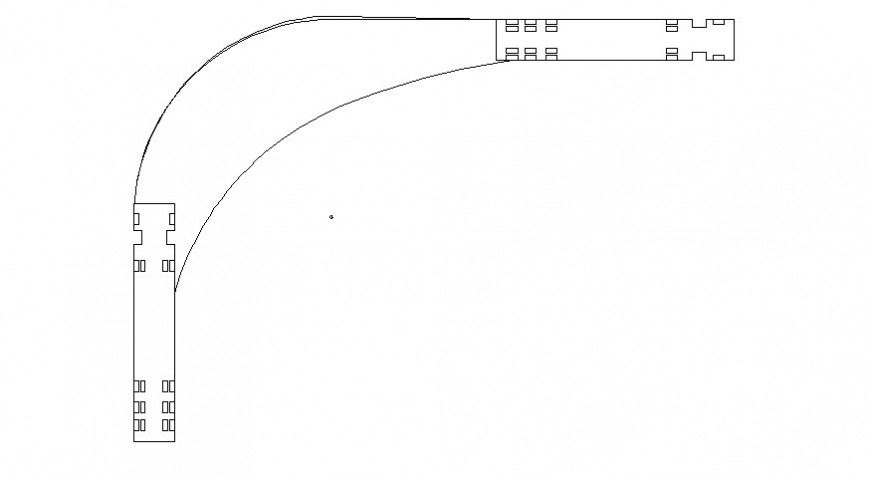 Drawing of a vehicle turning radius AutoCAD file