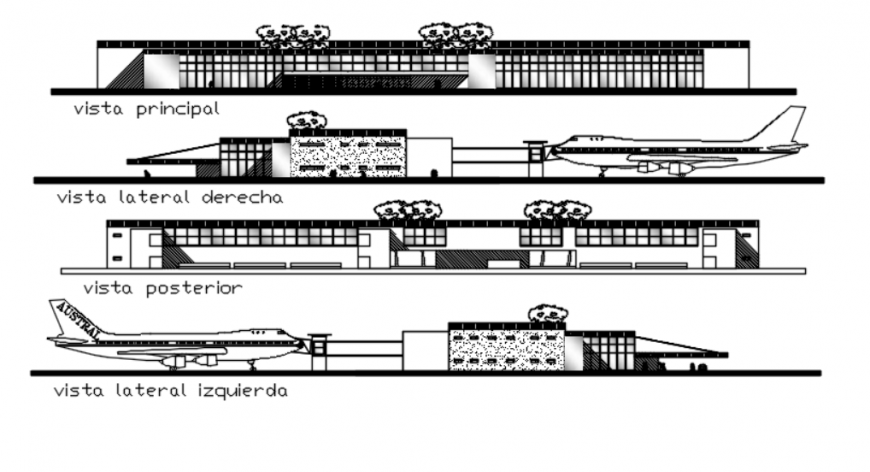 Drawing of airport 2d details Autocad files